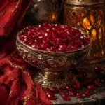 Pomegranate Reliquary Carved Bowl Red Kitchen Wall Art