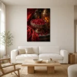 Premium Wall Art Dikey Html Edition – NM3-RED-PR-V-003 styled in a refined neutral interior