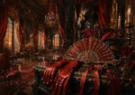 Masquerade Salon Pair Of Long Gloves Red Bedroom Wall Art