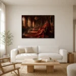Premium Wall Art Yatay Html Edition – NM3-RED-SM-H-004 styled in a refined neutral interior