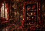 Masquerade Passage Collection Of Masks Red Entryway Wall Art