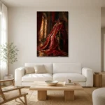 Premium Wall Art Dikey Html Edition – NM3-RED-SM-V-004 styled in a refined neutral interior