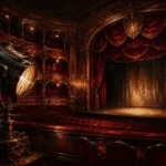 Velvet Chronicle Antique Spotlight Red Home Theater Wall Art