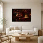 Premium Wall Art Yatay Html Edition – NM3-RED-VT-H-003 styled in a refined neutral interior