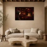 Premium Wall Art Yatay Html Edition – NM3-RED-VT-H-003 presented in a sophisticated home setting