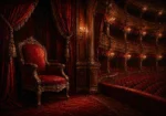 Velvet Interlude Velvet Opera Chair Red Living Room Wall Art