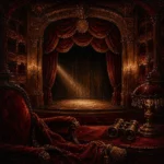 Velvet Cabinet Solitary Proscenium Red Home Theater Wall Art