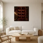 Premium Wall Art Kare Html Edition – NM3-RED-VT-S-002 styled in a refined neutral interior