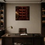 Premium Wall Art Kare Html Edition – NM3-RED-VT-S-002 displayed in a contemporary gallery-inspired room
