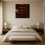 Premium Wall Art Kare Html Edition – NM3-RED-VT-S-002 showcased in an elegant minimalist interior