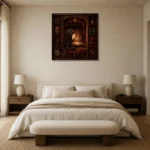 Premium Wall Art Kare Html Edition – NM3-RED-VT-S-003 showcased in an elegant minimalist interior