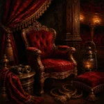 Velvet Study Velvet Opera Chair Red Living Room Wall Art