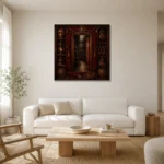 Premium Wall Art Kare Html Edition – NM3-RED-VT-S-005 styled in a refined neutral interior