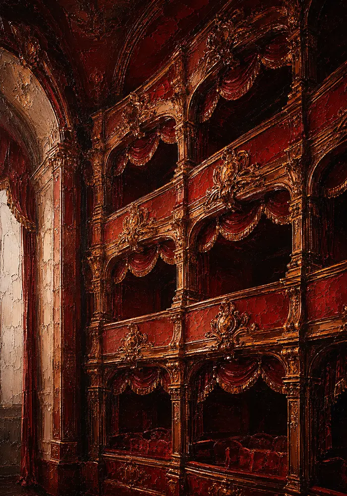 Velvet Threshold Row Of Crimson Balcony Boxes Red Living Room Wall Art