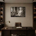Premium Wall Art Yatay Html Edition – NM3-WHT-AW-H-001 displayed in a contemporary gallery-inspired room