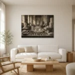 Premium Wall Art Yatay Html Edition – NM3-WHT-AW-H-002 styled in a refined neutral interior