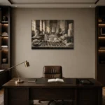 Premium Wall Art Yatay Html Edition – NM3-WHT-AW-H-002 displayed in a contemporary gallery-inspired room