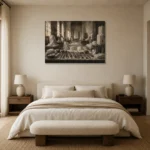 Premium Wall Art Yatay Html Edition – NM3-WHT-AW-H-002 showcased in an elegant minimalist interior