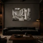 Premium Wall Art Yatay Html Edition – NM3-WHT-AW-H-003 shown in a warm modern interior