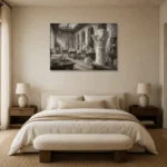 Premium Wall Art Yatay Html Edition – NM3-WHT-AW-H-003 showcased in an elegant minimalist interior