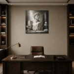 Premium Wall Art Kare Html Edition – NM3-WHT-AW-S-001 displayed in a contemporary gallery-inspired room