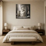 Premium Wall Art Kare Html Edition – NM3-WHT-AW-S-001 showcased in an elegant minimalist interior