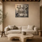Premium Wall Art Kare Html Edition – NM3-WHT-AW-S-002 presented in a sophisticated home setting