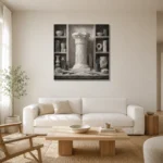 Premium Wall Art Kare Html Edition – NM3-WHT-AW-S-003 styled in a refined neutral interior