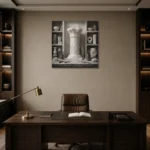 Premium Wall Art Kare Html Edition – NM3-WHT-AW-S-003 displayed in a contemporary gallery-inspired room