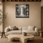 Premium Wall Art Kare Html Edition – NM3-WHT-AW-S-003 presented in a sophisticated home setting