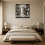 Premium Wall Art Kare Html Edition – NM3-WHT-AW-S-003 showcased in an elegant minimalist interior