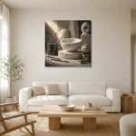 Premium Wall Art Kare Html Edition – NM3-WHT-AW-S-004 styled in a refined neutral interior