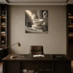 Premium Wall Art Kare Html Edition – NM3-WHT-AW-S-004 displayed in a contemporary gallery-inspired room