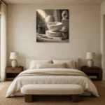 Premium Wall Art Kare Html Edition – NM3-WHT-AW-S-004 showcased in an elegant minimalist interior
