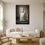 Premium Wall Art Dikey Html Edition – NM3-WHT-AW-V-001 styled in a refined neutral interior