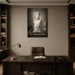 Premium Wall Art Dikey Html Edition – NM3-WHT-AW-V-001 displayed in a contemporary gallery-inspired room