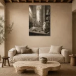 Premium Wall Art Dikey Html Edition – NM3-WHT-AW-V-002 presented in a sophisticated home setting