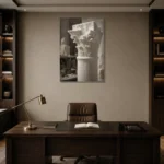 Premium Wall Art Dikey Html Edition – NM3-WHT-AW-V-003 displayed in a contemporary gallery-inspired room