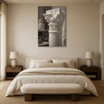 Premium Wall Art Dikey Html Edition – NM3-WHT-AW-V-003 showcased in an elegant minimalist interior
