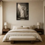 Premium Wall Art Dikey Html Edition – NM3-WHT-AW-V-004 showcased in an elegant minimalist interior