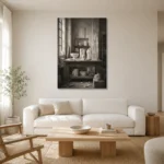 Premium Wall Art Dikey Html Edition – NM3-WHT-AW-V-005 styled in a refined neutral interior