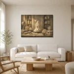 Premium Wall Art Yatay Html Edition – NM3-WHT-IC-H-001 styled in a refined neutral interior