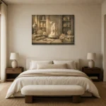Premium Wall Art Yatay Html Edition – NM3-WHT-IC-H-001 showcased in an elegant minimalist interior