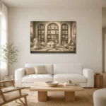 Premium Wall Art Yatay Html Edition – NM3-WHT-IC-H-002 styled in a refined neutral interior