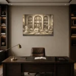 Premium Wall Art Yatay Html Edition – NM3-WHT-IC-H-002 displayed in a contemporary gallery-inspired room