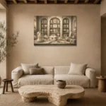 Premium Wall Art Yatay Html Edition – NM3-WHT-IC-H-002 presented in a sophisticated home setting