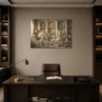 Premium Wall Art Yatay Html Edition – NM3-WHT-IC-H-003 displayed in a contemporary gallery-inspired room