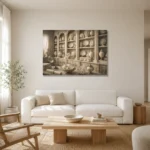 Premium Wall Art Yatay Html Edition – NM3-WHT-IC-H-004 styled in a refined neutral interior