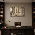 Premium Wall Art Yatay Html Edition – NM3-WHT-IC-H-004 displayed in a contemporary gallery-inspired room