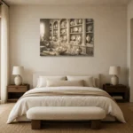 Premium Wall Art Yatay Html Edition – NM3-WHT-IC-H-004 showcased in an elegant minimalist interior